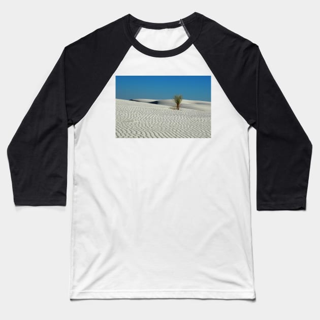 Lonely Yucca at White Sand Dunes Baseball T-Shirt by algill